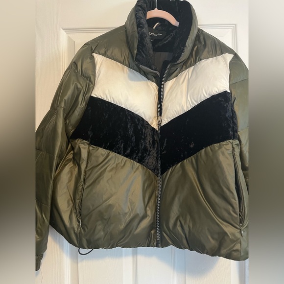 Marc New York Olive and Black Puffer Jacket - Picture 1 of 3